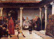 Sir Lawrence Alma-Tadema,OM.RA,RWS The Education of the Children of Clovis oil painting reproduction